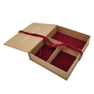 High Quality Clothing Kraft Paper Rigid Box with Ribbon