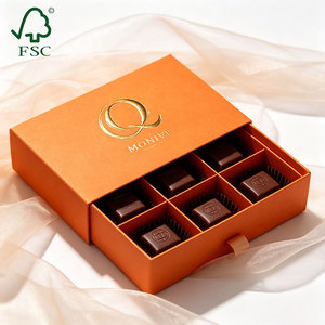 Custom Printed Snack Packaging Box Food Grade Rigid Paperboard Drawer Box