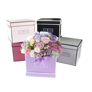 Custom High Quality Cardboard Square Flower Box