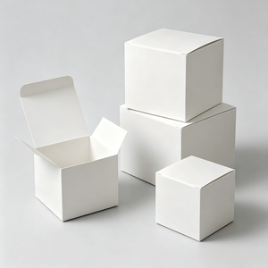 Custom Logo Four-Color Printed Folding Carton Paperboard Box White Cardboard