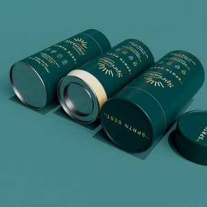 Customised Eco Friendly Food Grade Kraft Tea Coffee Bean Powder Paper Tube Packaging With Lining