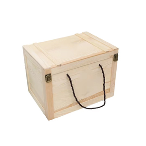Handmade Eco-Friendly Rectangle Natural Pine Wood Crate Vineyard Design 6 Wine Bottle Travel Storage Carrying Display Case