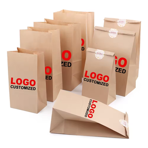 Recycled Custom Logo Printed Restaurant Takeaway Grocery Bag