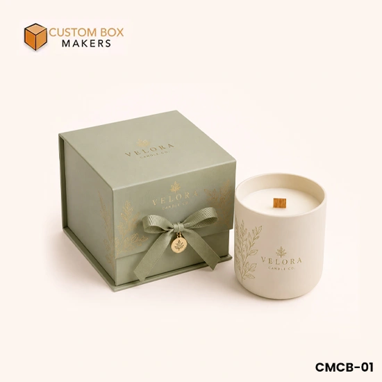 Custom Magnetic Closure Candle Boxes for Gift Sets