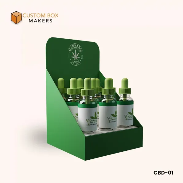 Custom Tiered Countertop Display Boxes for CBD and Beauty
