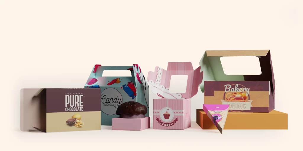 Custom printed bakery boxes wholesale for cakes, cookies, cupcakes and pastries