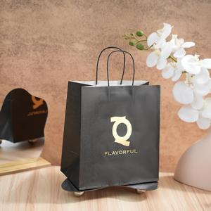 Recyclable Custom Logo Brown Kraft Paper Bag