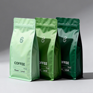High Barrier Custom Coffee Bean Packaging Bag With Valve Zipper for Ground Whole Bean