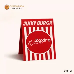 Custom table tents and promotional marketing items