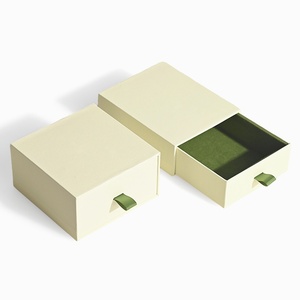 Reusable High End Logo Printing Luxury Drawer Gift Box With Ribbon Custom Design Perfume Box Packaging